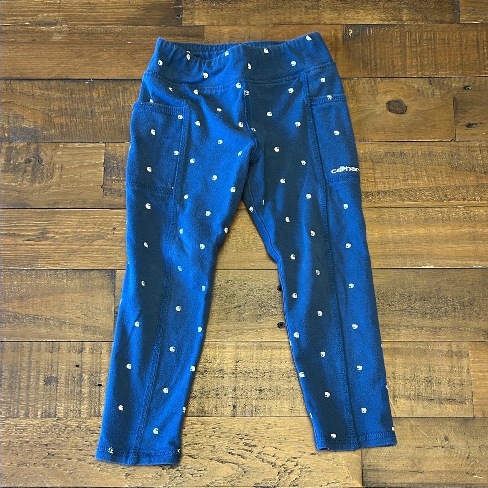 Carhartt Kids Navy Blue Polka Dot Leggings